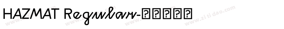 HAZMAT Regular字体转换